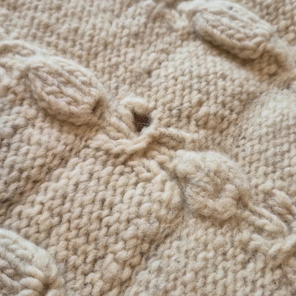 Vtg Neiman Marcus 100% Wool 3/4 Puff Sleeve Knit Sweater, XS - Picture 16 of 16